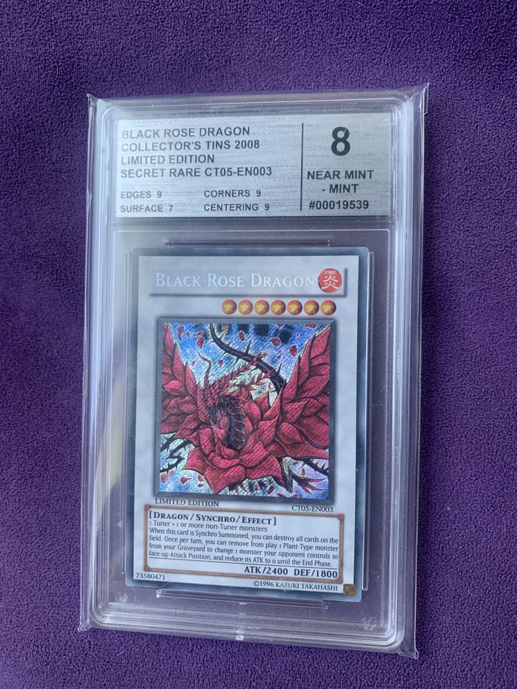 Yu Gi Oh graded cards Cyber Dragon Red-Eyes Black Rose Scarlight red