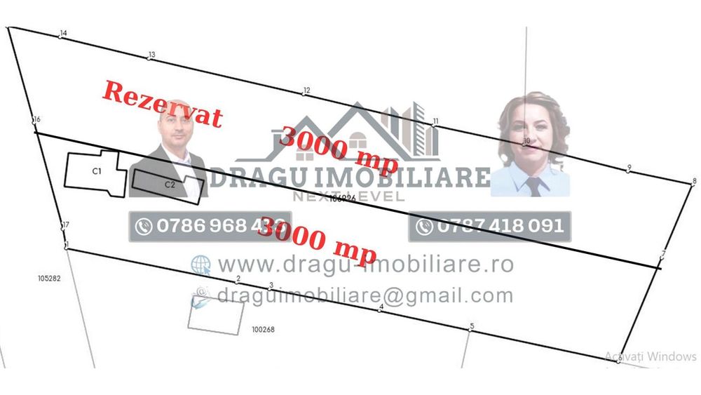 Teren intravilan cu utilități – 3.000 mp / lot – Slobozia Corni, comun