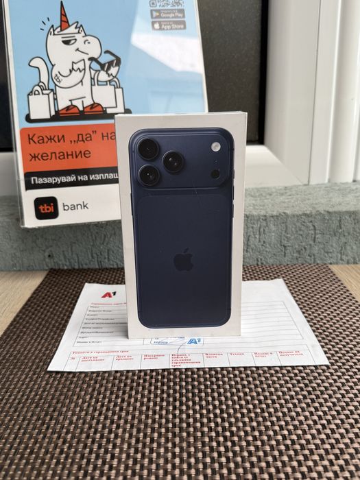 НОВ! *ЛИЗИНГ* iPhone 17 Pro Max 256Gb Deep Blue 24М Гаранция