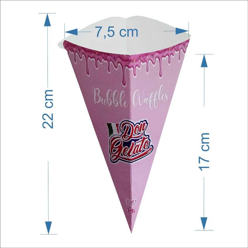 Картонени фунийки и опаковки за гофрети Don Gelato – 4 модела
