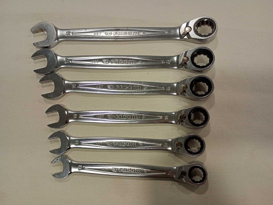 Facom 467 звездогаечни ключове с тресчотка 6 бр