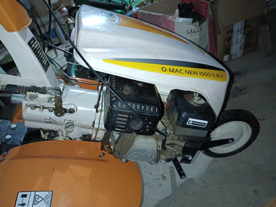 Motocultor O-Mac New 1000-S 8 CP+Plug+Rariță+Prășitoare+Roți Metalice