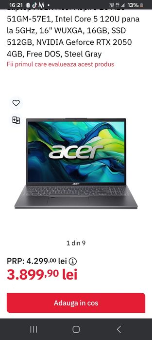 Ocazie, laptop gaming