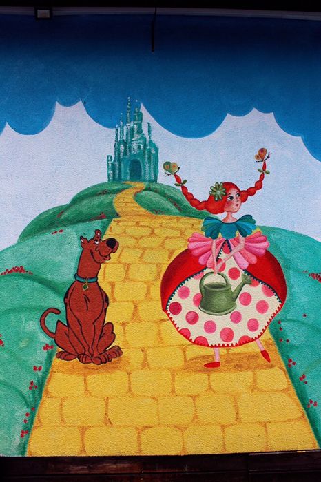 Pictura pe perete, camera copil, gradinita, after-school, personaje