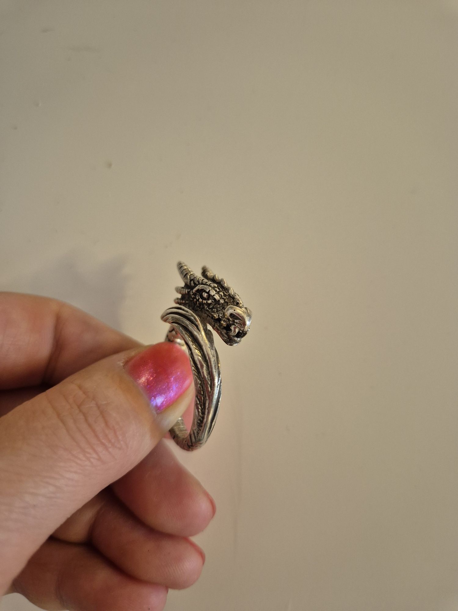 Inel argint dragon