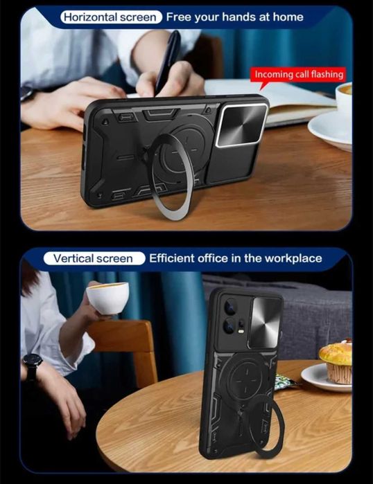 Husa ARMOR Magsafe cu inel si protectie glisanta pt. Motorola Moto G72