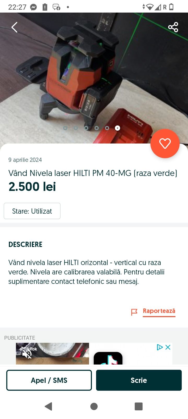 Vând laser hilt mai multe detalii an privat