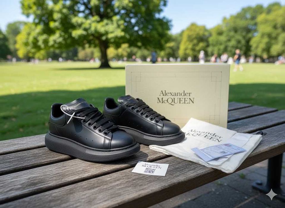 Adidasi Alexander Mc Q u e e n Full Negru - Premium - Piele Full Box