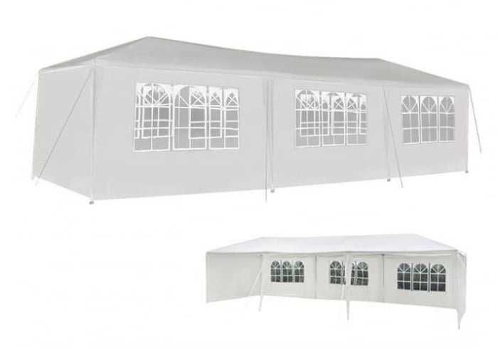 Pavilion,cort de gradina de 3x9m cu pereti laterali,polietilena