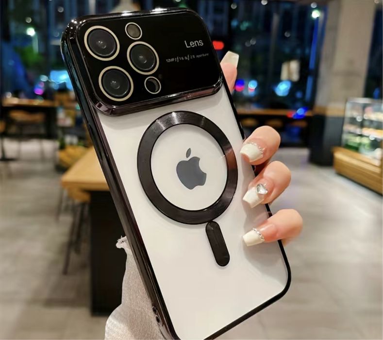 Iphone 14/15/PRO/MAX/PLUS Husa Silicon Lens Type Magsafe Camera Full