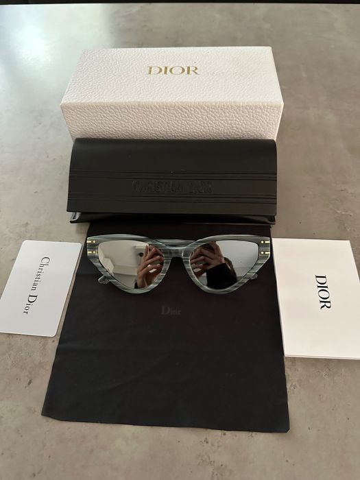Слънчеви очила Dior котешка форма огледални