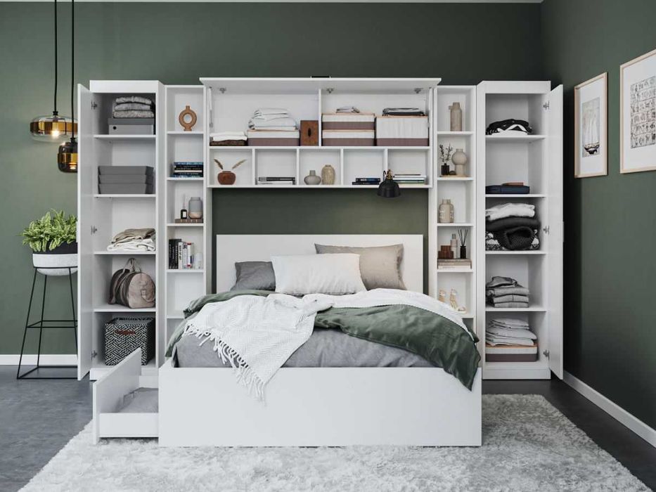 Set Dormitor Nordis 2.98m cu pat incadrat