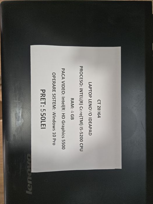 Laptop Lenovo IdeaPad i5 5200U 4GB RAM Windows 10