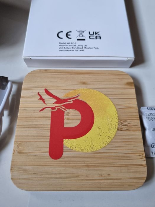 Încărcător wireless bambus Output 15W încărcare rapidă