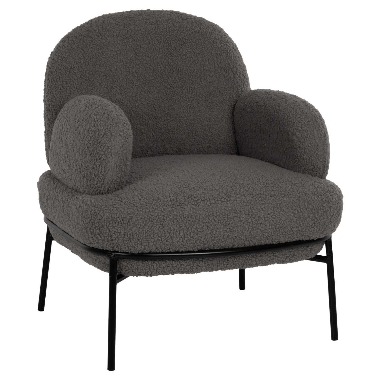 Кресло HM9525.27, Дамаска от Букле в 4 цвята, Метална основа