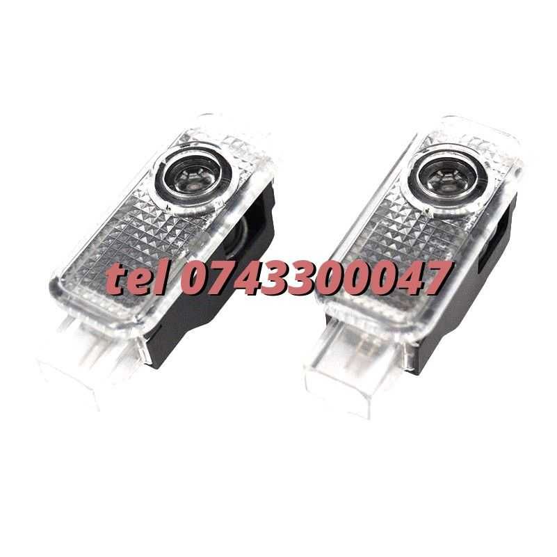 Set 2 Proiectoare Portiere Led Logo Emblema Audi Si S Line Dedicate
