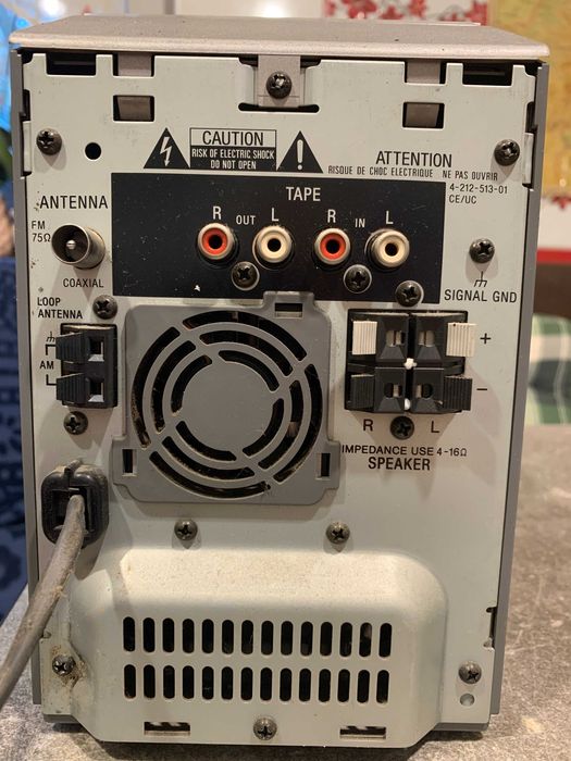 SONY HI-FI SYSTEM CMT-MD1 JAPAN, receptie FM super, Antena Satelor AM