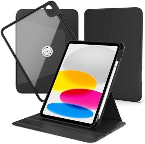 Нов Здрав Калъф кейс за таблет iPad A16 2025/2022 360° PU Кожа Стойка