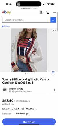 Pulover Tommy x Gigi Hadid