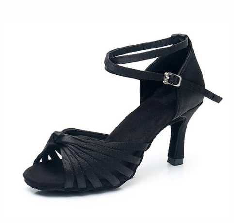 Pantofi de dans  35/36/37/38/39/40 NOI negri din satin toc 7cm