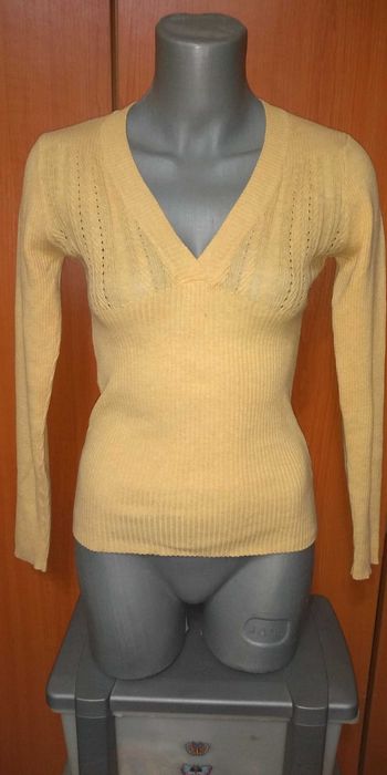 Bluza/Pulover Miss Selfridge UK, galben cu anchior sexy , modern, M