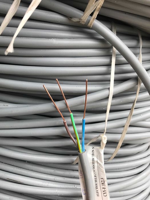 Cablu electric cupru masiv ignifug CYY-F 5x4 mm  5x2,5  mm  3x6 mm 5x6