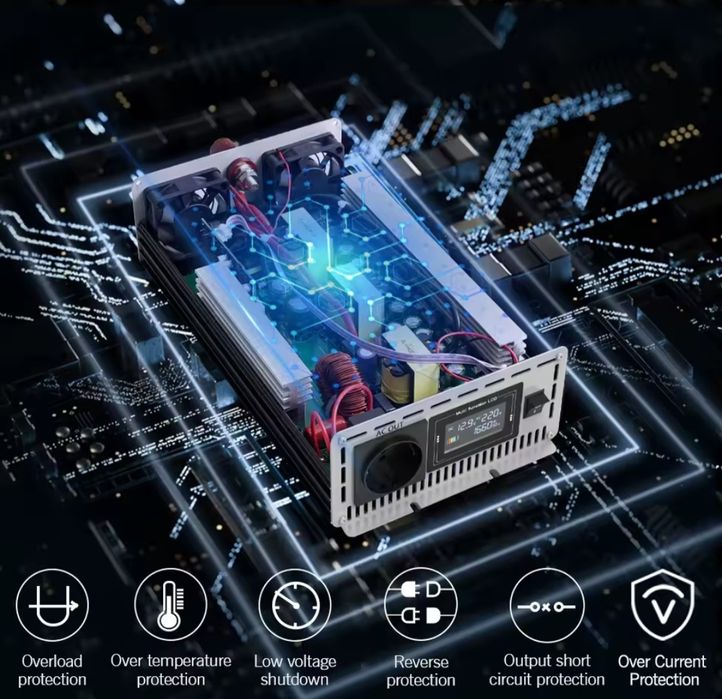 Invertor Sinus Pur FDYK 5000W/12Vcc sau 24Vcc ~220Vca