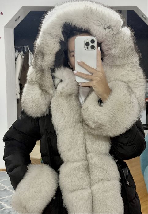 Geaca din blana si piele naturala