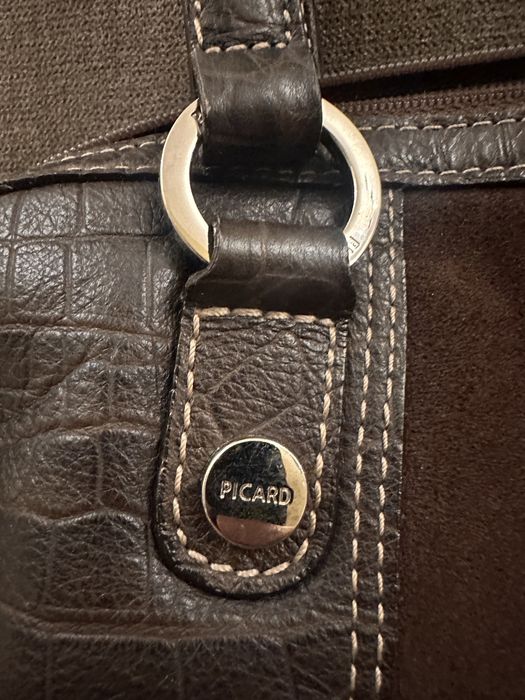 Geanta Picard piele naturala chocolate brown