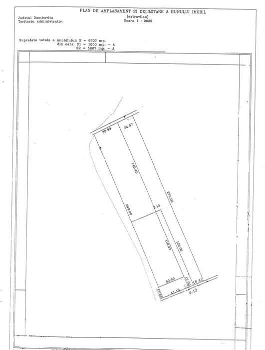 Vanzare teren intravilan 5600mp deschidere catre doua strazi Crevedia