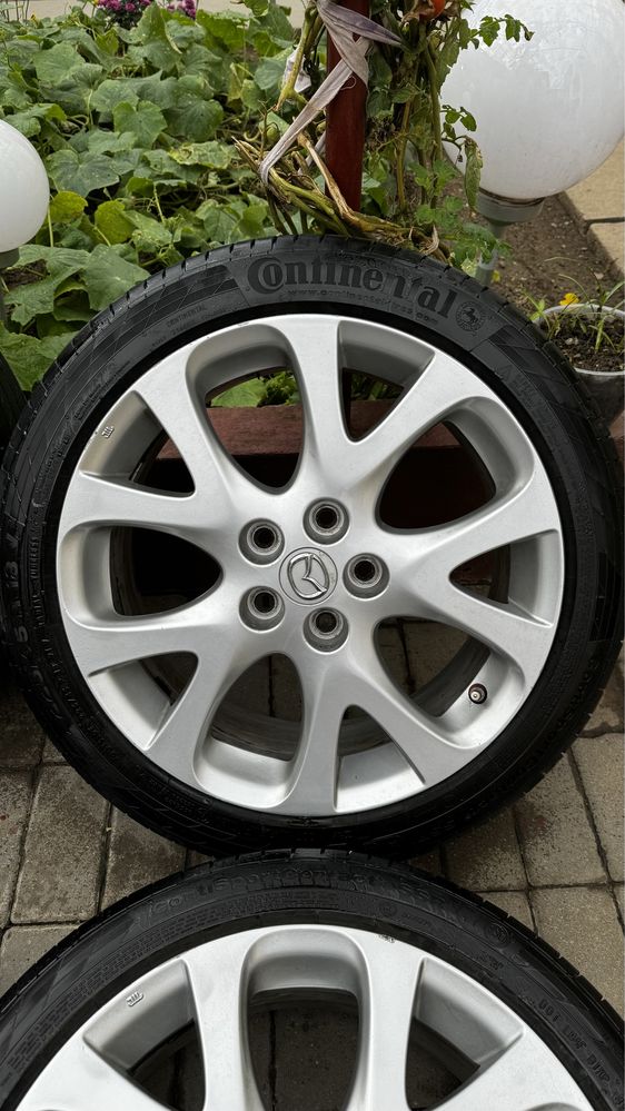 Jante 18” Mazda cu Anvelope Continental Vara 225/45/18 RunFlat