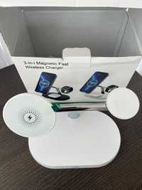 Statie Incarcare wireless magnetic 3 in 1