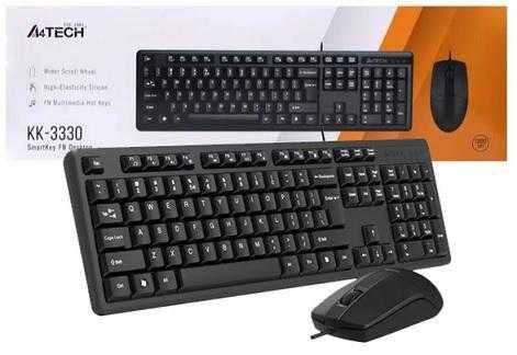 Комплект клавиатура + мышь A4TECH KK-3330 USB (BLACK)