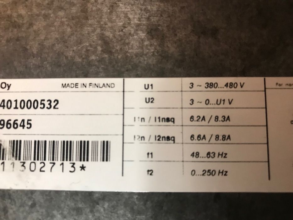 Честотен регулатор(инвертор) ABB ACS 401- 3,7кw/400V