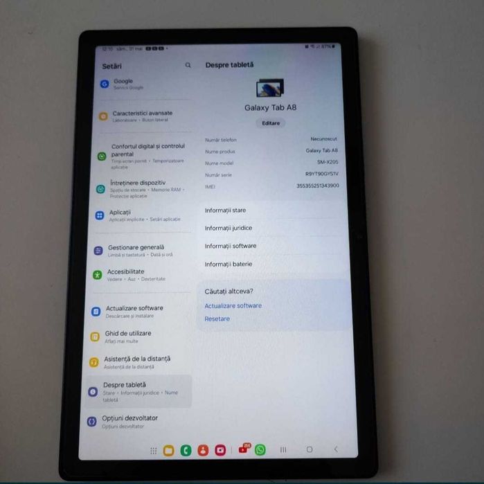 Tableta Samsung Galaxy Tab A8 cu SIM