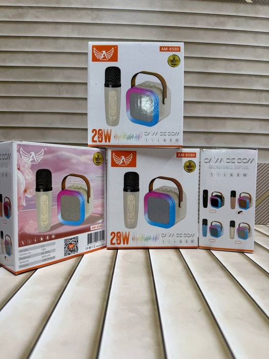 Портативная колонка K12 с микрофоном, LED подсветкой и Bluetooth