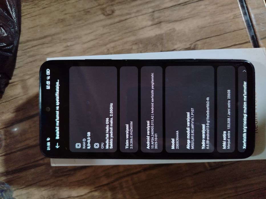 Nomi: Redmi Note 12 S  b/u