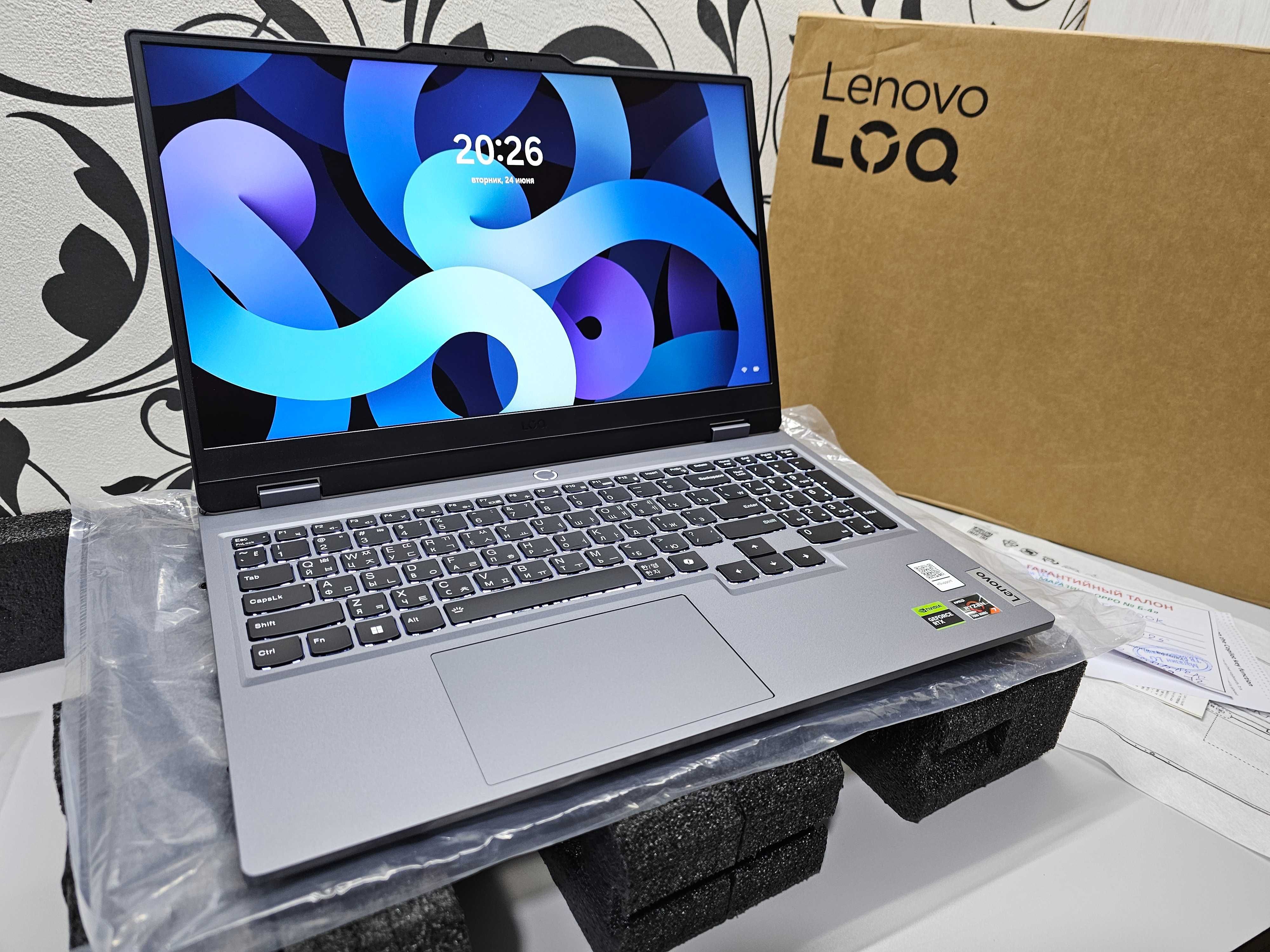 ПРОДАМ Lenovo LOQ15 Игровой Ноутбук Ryzen™7-7435HS/12GB/512SSD/RTX4060