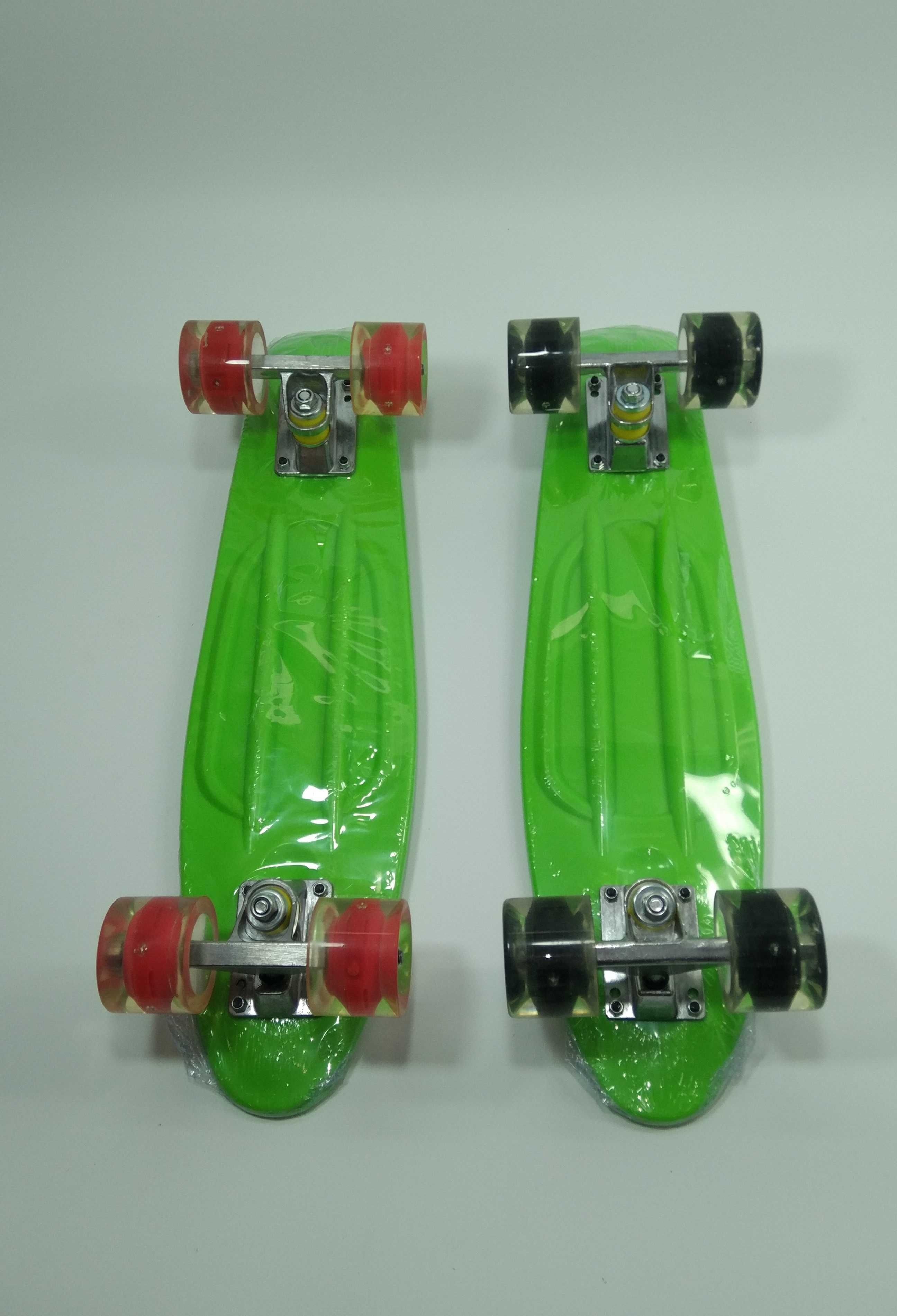 Зелени светещи пениборди скейтборд penny board / пениборд