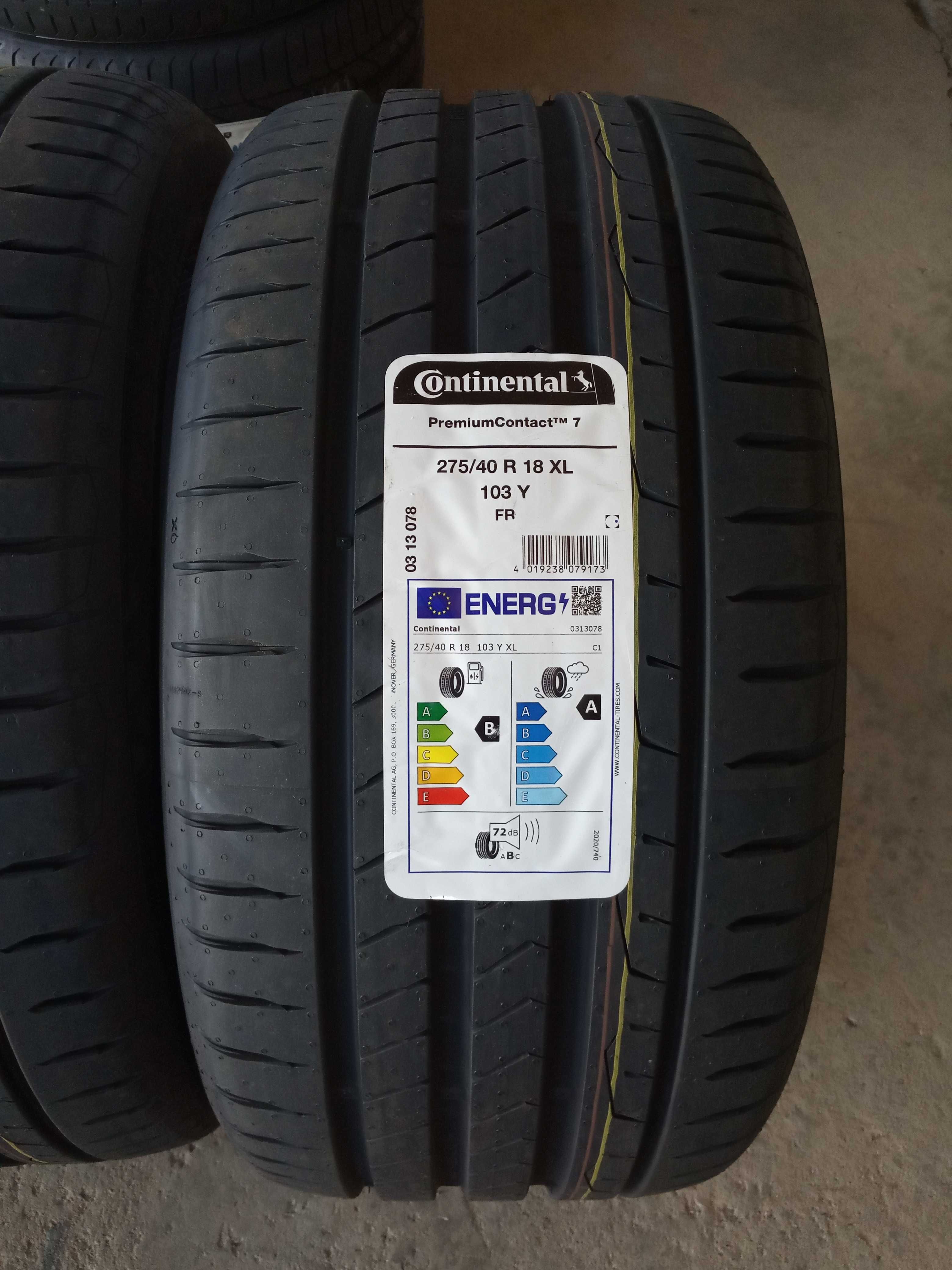 2 Нови летни гуми 275/40R18 Continental PremiumContact7 EV 103 DOT2025