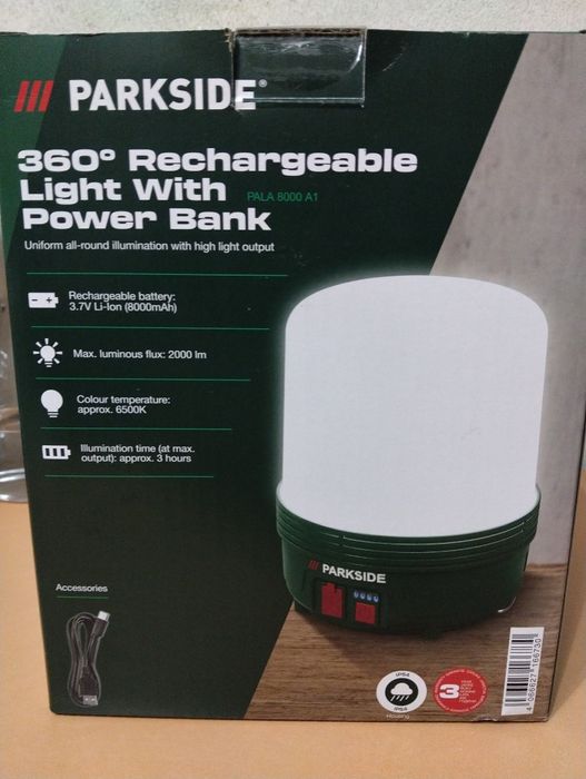 Lampă Parkside 360 grade