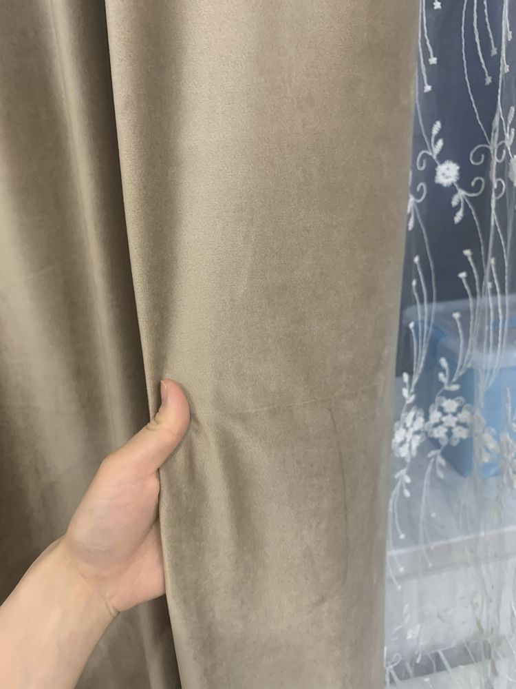 Портьера 2 шт , велюр