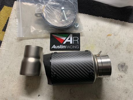 Austin Racing evacuare toba moto atv fibra carbon originala 51-60 mm