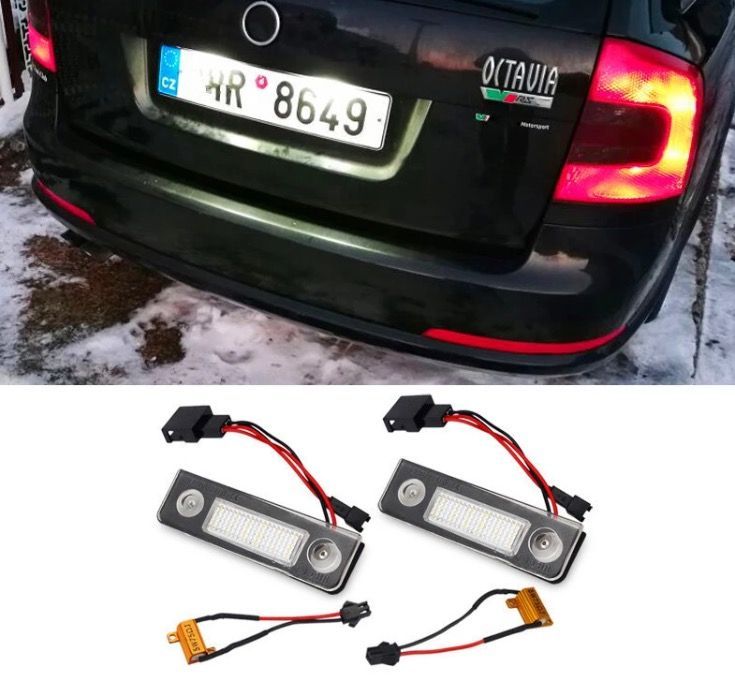 Lampi numar led canbus Skoda Octavia 2, 3 si Skoda Roomster