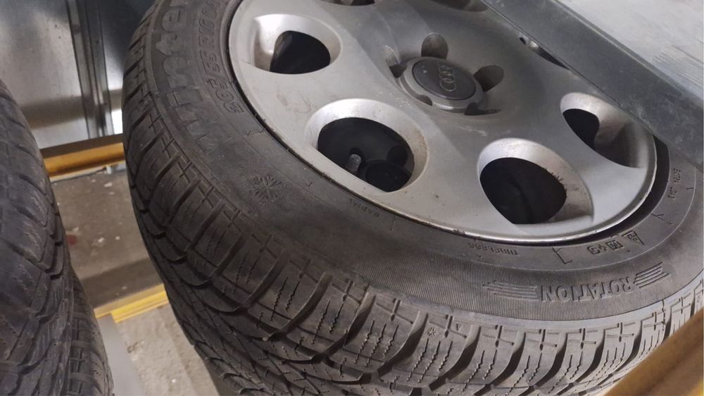 Vand jante/roti R16 Audi A3/A4 + anvelope de iarna ca noi 205/55/16