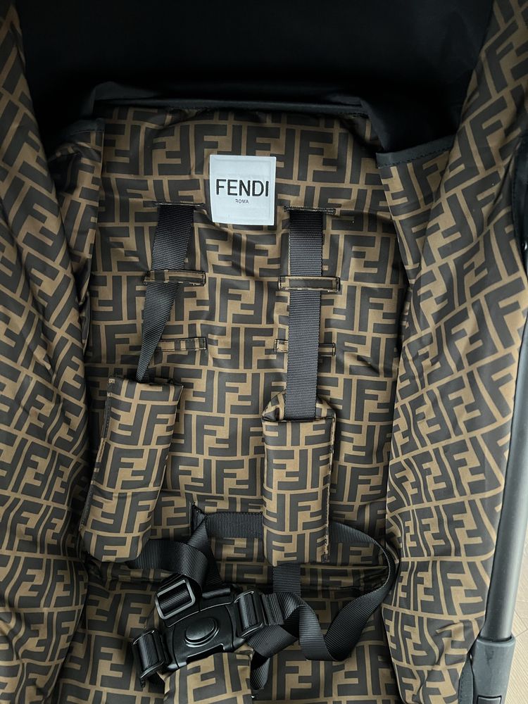 Детска количка Fendi Brown FF Logo Stroller