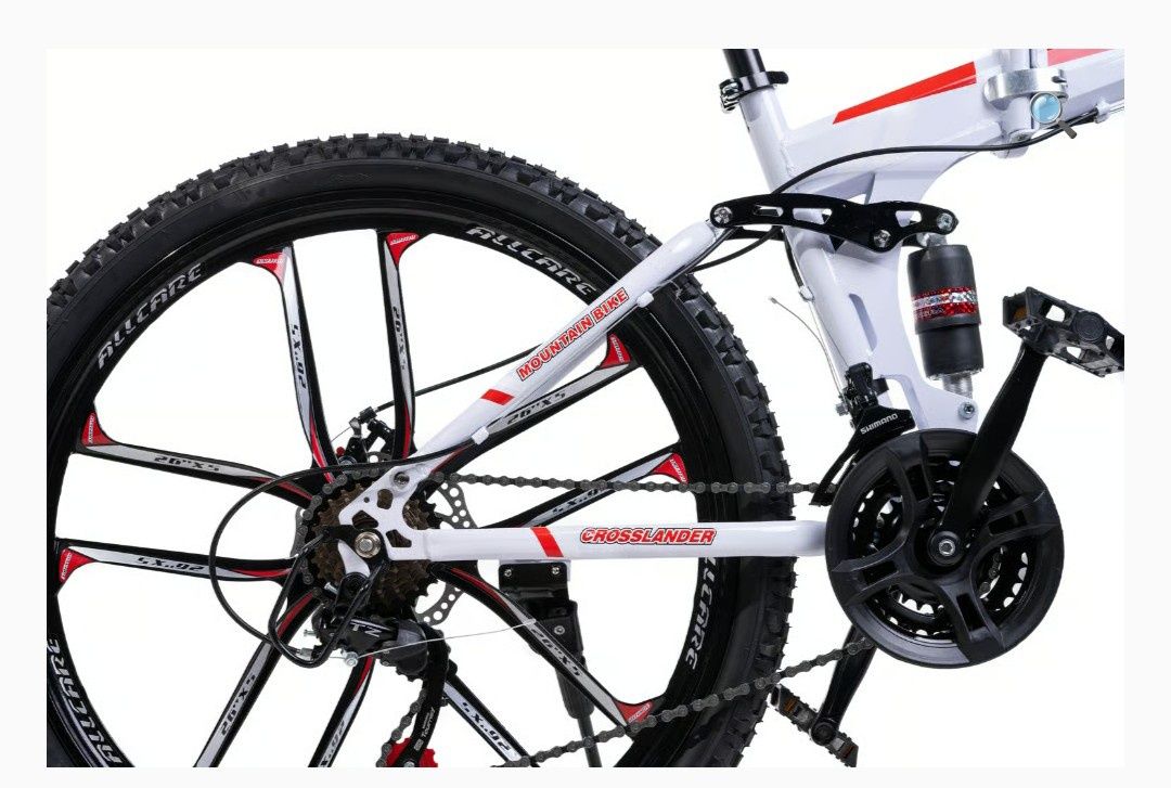 Велосипед Crosslander Compact Elegance 26″ Лeти Капли, Сгъваем Бяло/Че