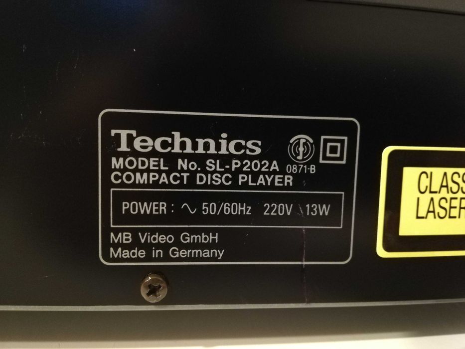 CD Player TECHNICS model SL-PG202A - Impecabil/Vintage/made in Germany