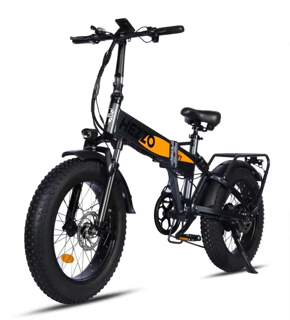 HEZZO T7 – Сгъваем електрически велосипед 750W, 48V, с дебели гуми