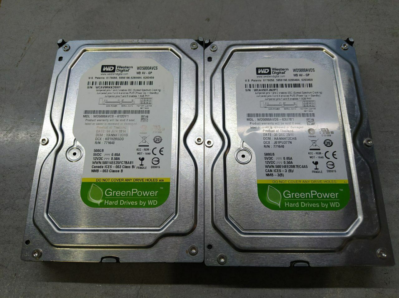 HDD 500GB (WD Green, Seagate, Toshiba)